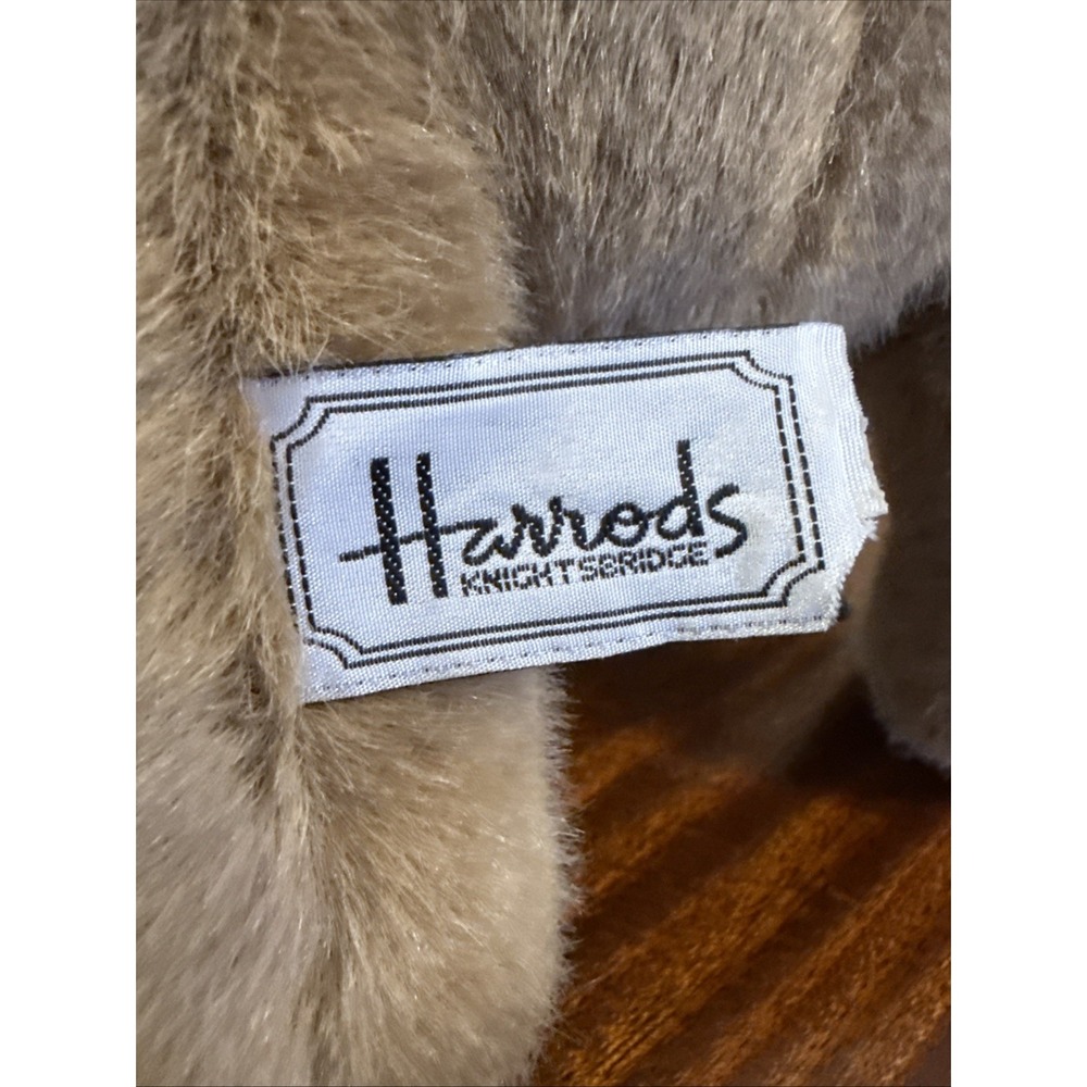 Harrods Knightsbridge Teddy Bear‎ 14" Plush Stuffed Animal Toy Sandy Brown Vtg - Picture 3 of 7